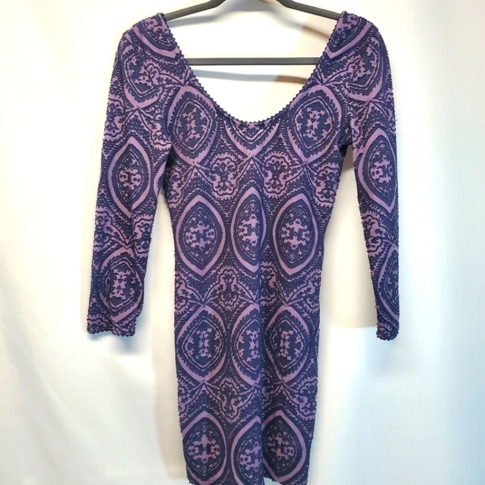 Y2K Free People Masquerade Belle Mini Bodycon Dress - Picture 2 of 6